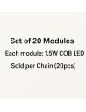 12V Kaltweiße COB LED Modul 10er-Pack - Wasserdicht IP67