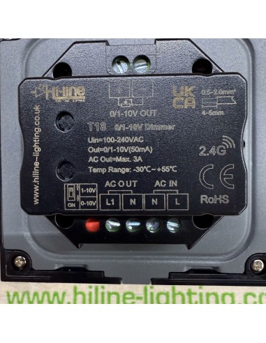 Schwarzes Glas T18 Touch-Panel 0/1-10V Dimmer |...