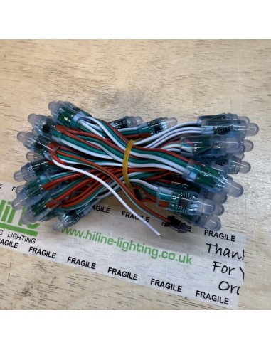 12V WS2811 RGB LED-Pixelmodul – 50er-Pack, wasserdicht, 12 mm