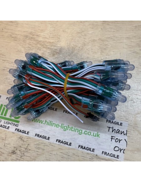 12V WS2811 RGB LED-Pixelmodul – 50er-Pack, wasserdicht, 12 mm