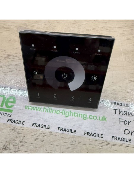 LED Dimmer Wandschalter schwarz für einfarbige Streifen