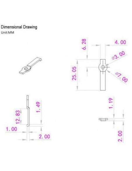 LED-Streifen 12 mm Befestigungsclip Einzelschraube für IP00 / 20 LED-Streifen (Los mit 10 Clips)