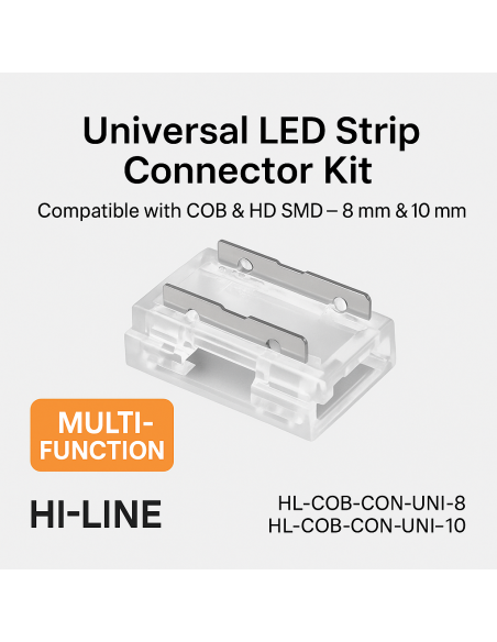 Universelles LED-Streifen-Verbinder-Set – COB & HD SMD – 8 mm