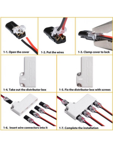 Abisolierfreie Draht-Steckverbinder – 10er Pack