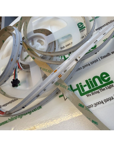 High Density COB Pixel Strip 24V RGBW Warm White 3000K