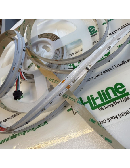 High Density COB Pixel Strip 24V RGBW Warm White 3000K