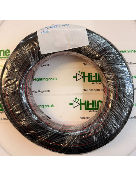 100m roll awg18 red black cable for led strips
