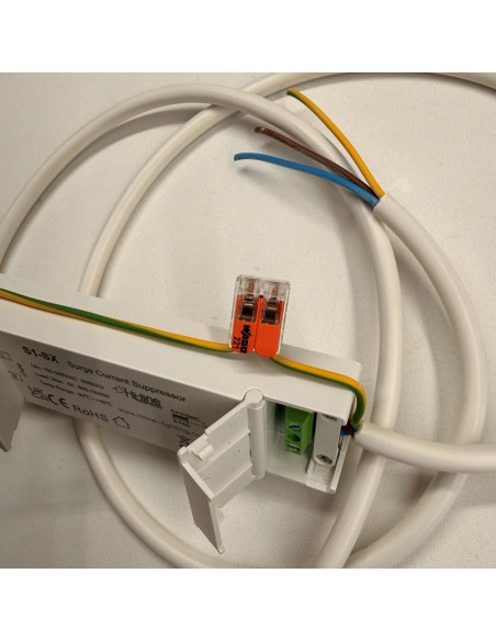 inrush controller with earth additional cable fix