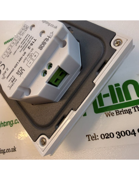 Rotary 0/1-10V Dimmer | RF 2.4GHz | AC 100-240V | White Glass