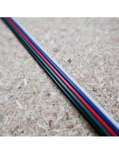 Flat 5 cores RGBW LED cable 10 meters roll