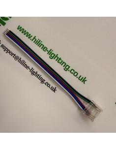 RGBW COB LED Strip-to-Strip Connector (5-Pin, 4 Channel) – Top View