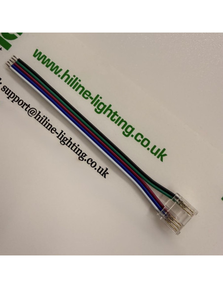 RGBW COB LED Strip-to-Strip Connector (5-Pin, 4 Channel) – Top View