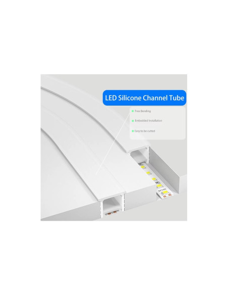 Weisser flexibler Silikon LED Streifen Diffusor für Einbau 10m Rolle 16×16