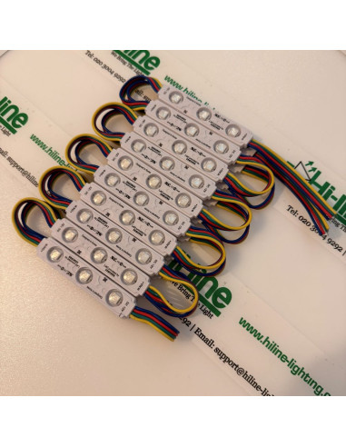 RGB LED modules used for shop signage, lightboxes and decorative backlighting