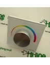 RGB rotary LED wall controller white glass