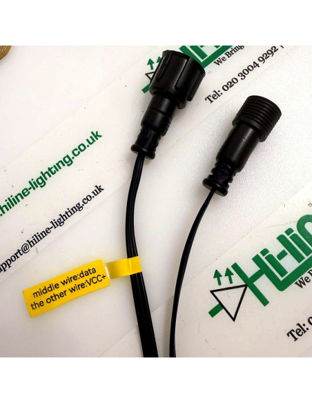 3 Pol Pixel Stecker Aderbelegung Daten und VCC