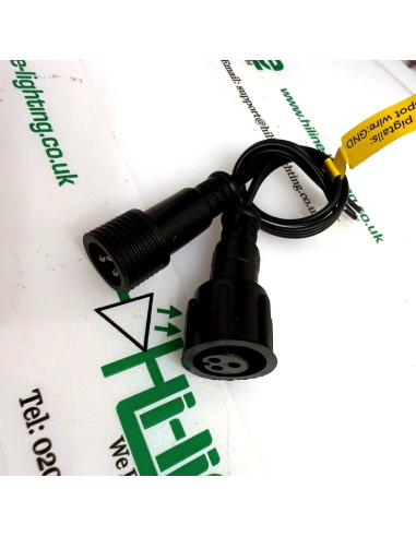 3 Pol X-Connect Verlaengerungskabel schwarz 20cm