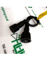 3 Pol X-Connect Verlaengerungskabel schwarz 20cm