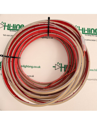 24V IP68 COB LED strip 10m 3000K reel as supplied