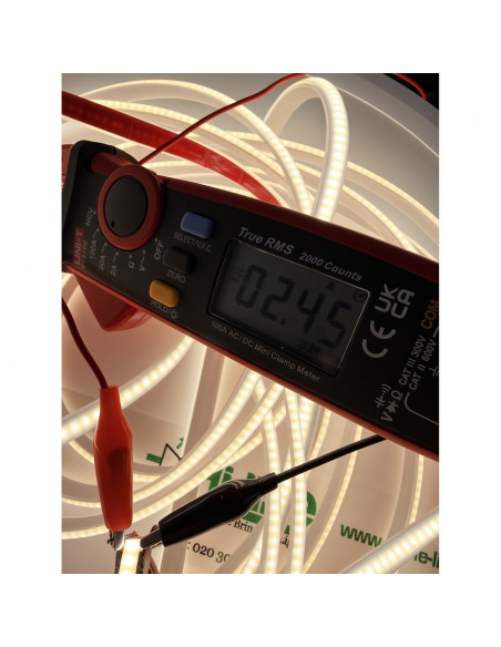 IP68 COB 10m 24V current draw test 2.45 amp