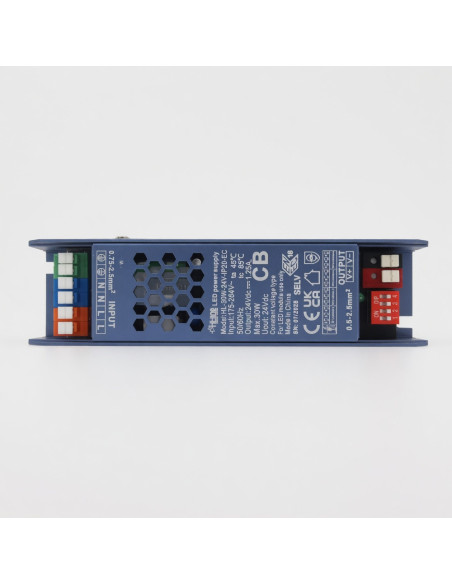 30W 24V DIP Switch Adjustable LED Driver IP20 EC Series