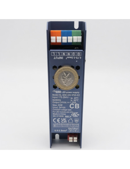 30W 24V LED Driver 175-264V AC Mains Input Terminals