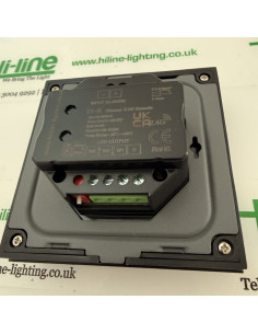 24V Black Glass Wall-Mounted Rotary LED Dimmer for Single... 2