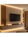 COB LED-Streifen hinter dem Fernseher und an der Medienwand, 4000K Neutralweiß, 20m