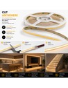 Überall schneidbarer COB LED-Streifen, 3000K Warmweiß, 5m Rolle für Küche und Treppe