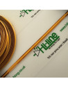 Close-up of a dotless warm white COB LED strip, 3000K, on the 5m reel