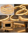 24V 5mm COB LED Strip – 10m Roll – 320 LEDs/m – 3000K Warm White – IP00