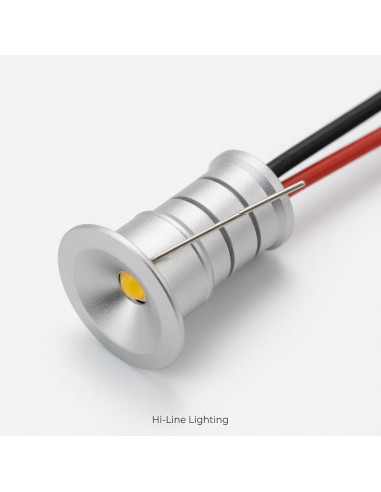 Silber 12V Kaltweiss Mini Spot 6000K 120 Grad Nahaufnahme