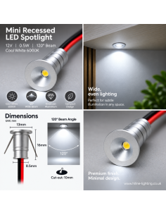Silberner 120 Grad Mini LED Spot 12V echtes Produkt mit Muenze 2