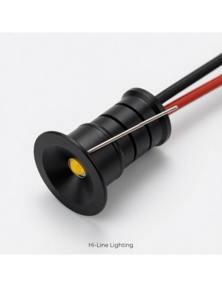 Black 6000K 120 Degree Recessed Mini Spot 10mm 12V
