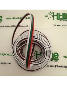 22 AWG 3-adriges Flachbandkabel 10m fuer Tunable White LED Streifen