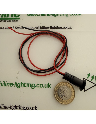 Schwarzer 30 Grad Mini Einbaustrahler Seitenprofil 23mm 12V