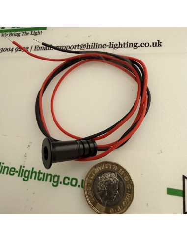 Black 30 Degree 10mm Mini Spot 6000K Cool White Housing