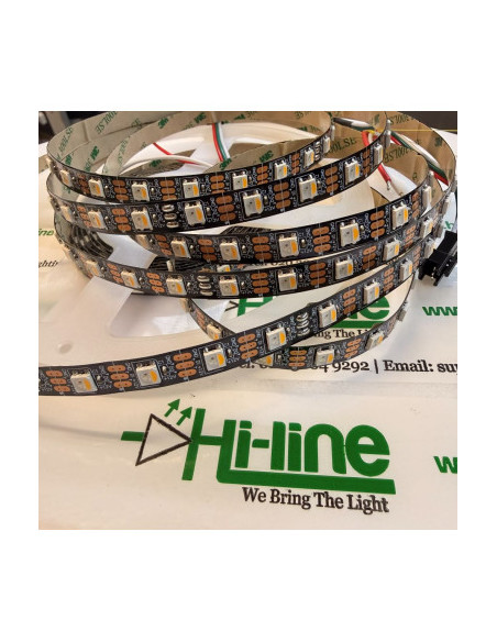 Addressable RGB 4000K LED Strip 60 LEDs per Metre Black PCB