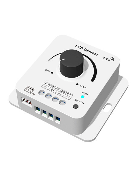 HL-V1-KS Rotary Knob LED Dimmer 12-48V Angle