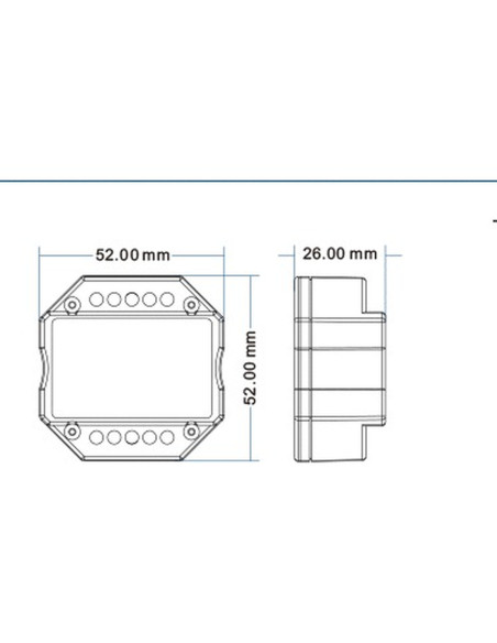 HL-S1-B(WZ) Dimensions 52x52x26mm Wall Box Dimmer