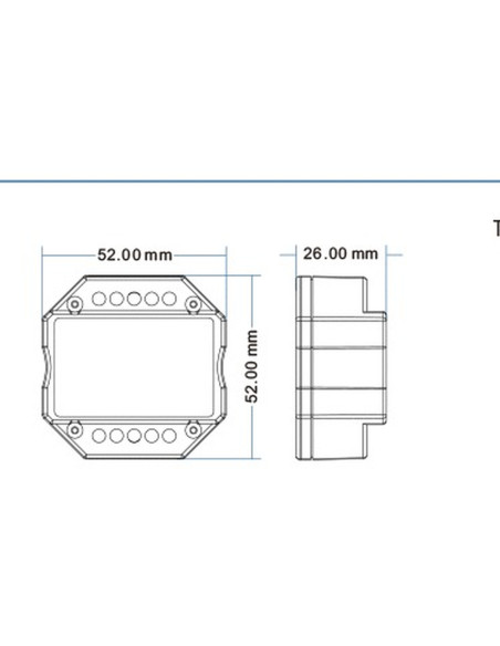 HL-S1-B(WT) Dimensions 52x52x26mm Wall Box Dimmer