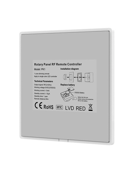 HL-PK1 Rear Label CR2032 Battery Wall Remote