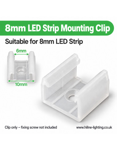 8mm LED Streifen Befestigungsclip U-Profil 10 Stuck