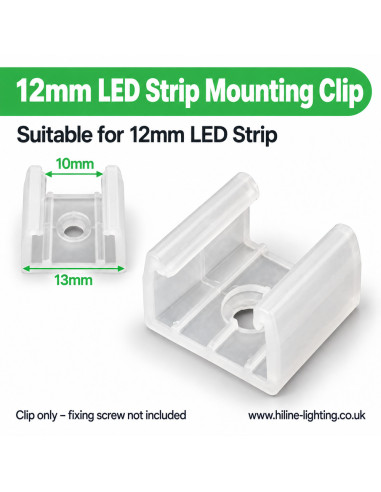 12mm LED Streifen Befestigungsclip U-Profil 10 Stuck