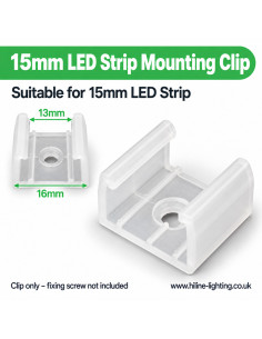 15mm LED Streifen Befestigungsclip U-Profil 10 Stuck