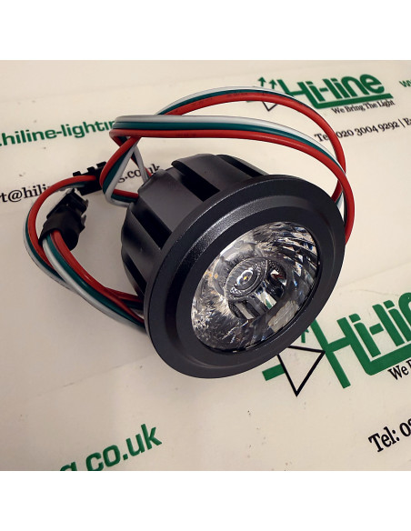 24V 6W RGBW SPI Spotlight 50mm Linse Nahaufnahme 3-Pin