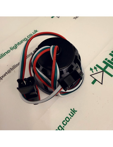 24V 6W RGBW SPI Spotlight Rueckseite 3-Pin JST ein aus