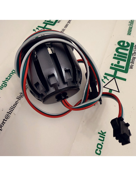 24V 6W RGBW SPI 50mm Spotlight Federclips Rueckseite