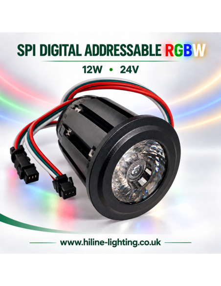 12W SPI RGBW adressierbares Spotlight 24V Hi-Line Lighting