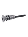 12mm 0,2W Mini-Einbau-LED-Spot 24V Warmweiss IP68 Schraegansicht